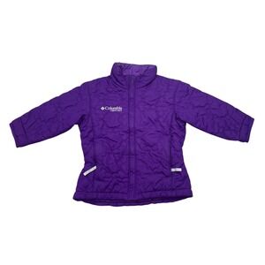 Columbia purple quilted vertex jacket size 4/5